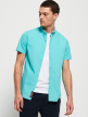 Solid Shirt For Men's Half Sleeve (Turquoise)